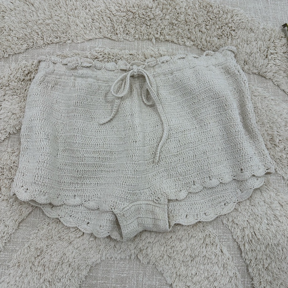 NWOT  J. Crew Crochet Knit Shorts in Off-White/Cream Size S